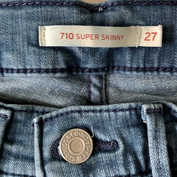 Levi’s blue jeans denim super skinny size 27 - Picture 3 of 10